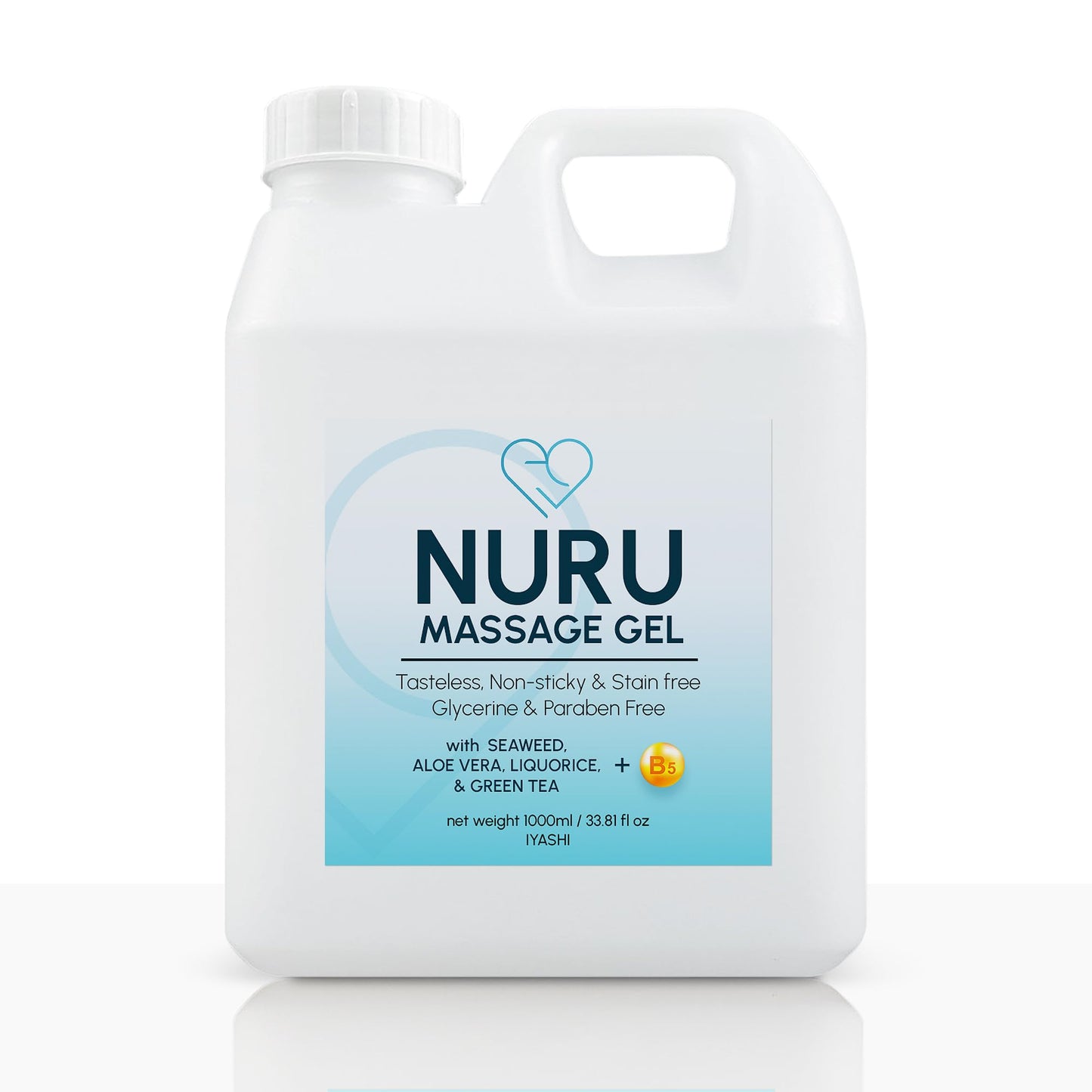 Nuru Massage Therapy Gel | Colorless & Unscented | Water-Based Nuru Gel 33.8 Fl Oz with Aloe Vera, Seaweed, Green Tea, Liquorice & Vitamin B5