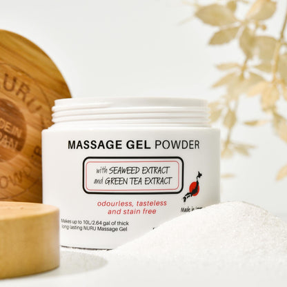 Nuru Massage Gel Powder 40g | Seaweed & Green Tea, Paraben & Glycerine Free, Makes 1.05 gal