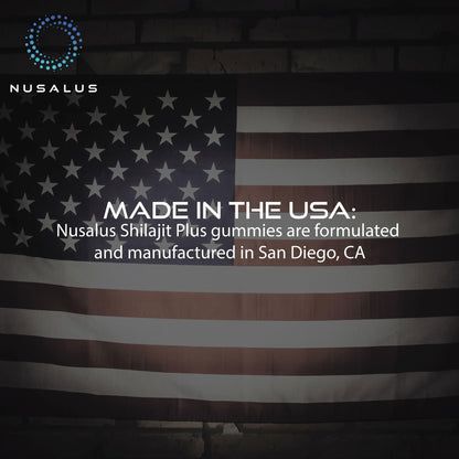 Nusalus Shilajit Plus Gummies – 5-in-1 Adaptogen Energy & Focus (Vegan, Made in USA)