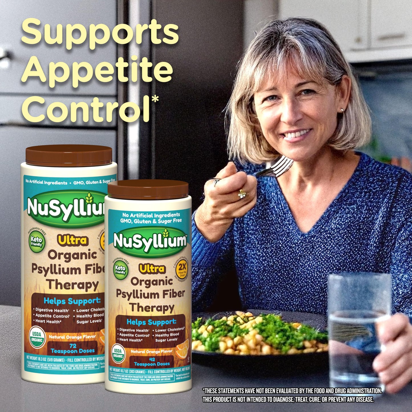 NuSyllium Ultra Psyllium Husk Powder Organic 10.7 oz – Sugar Free Keto Fiber
