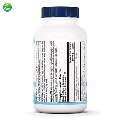 Nutra Biogenesis Oregano Oil Softgels – 70% Carvacrol, Natural Oregano Extract for Wellness Support (120 Softgels)