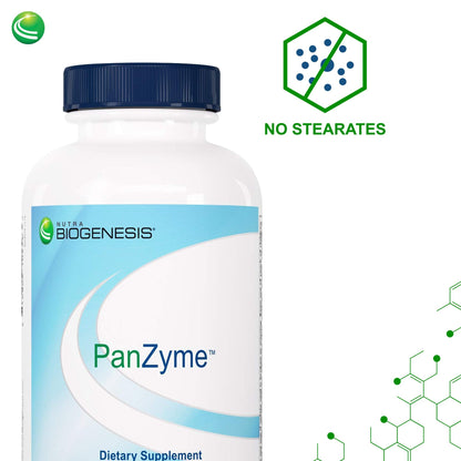 Nutra Biogenesis PanZyme - Betaine HCl with Pancreatin, Lipase & Protease | 180 Capsules