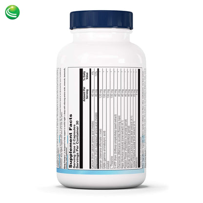 Nutra Biogenesis Sleep Factors - Sleep Aid with Melatonin, Magnesium, Valerian, GABA & L-Theanine (60 Veggie Capsules)