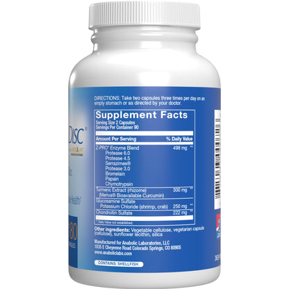 Nutra Disc & Joint Support - Clinically Formulated Cartilage, Ligament & Tendon Supplement with Meriva Curcumin, Glucosamine & Chondroitin - 90 Servings BritishVita | Premium UK Vitamins & Wellness Supplements