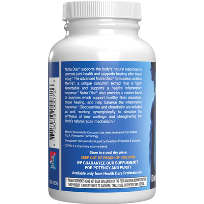 Nutra Disc & Joint Support - Clinically Formulated Cartilage, Ligament & Tendon Supplement with Meriva Curcumin, Glucosamine & Chondroitin - 90 Servings BritishVita | Premium UK Vitamins & Wellness Supplements