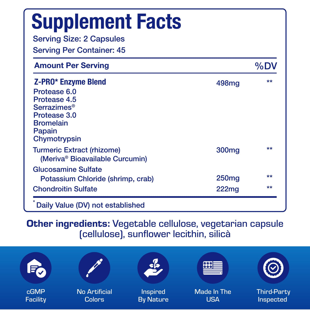 Nutra Disc & Joint Support - Clinically Formulated Cartilage, Ligament & Tendon Supplement with Meriva Curcumin, Glucosamine & Chondroitin - 90 Servings BritishVita | Premium UK Vitamins & Wellness Supplements