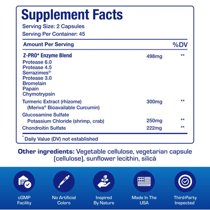Nutra Disc & Joint Support - Clinically Formulated Cartilage, Ligament & Tendon Supplement with Meriva Curcumin, Glucosamine & Chondroitin - 90 Servings BritishVita | Premium UK Vitamins & Wellness Supplements