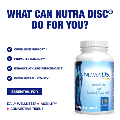Nutra Disc & Joint Support - Clinically Formulated Cartilage, Ligament & Tendon Supplement with Meriva Curcumin, Glucosamine & Chondroitin - 90 Servings BritishVita | Premium UK Vitamins & Wellness Supplements
