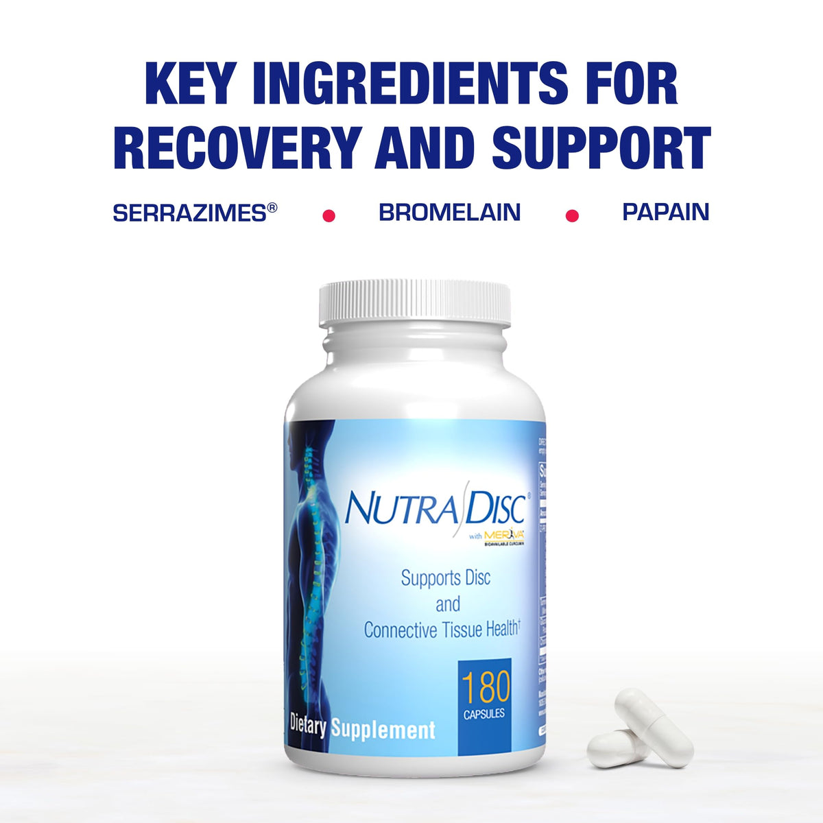 Nutra Disc & Joint Support - Clinically Formulated Cartilage, Ligament & Tendon Supplement with Meriva Curcumin, Glucosamine & Chondroitin - 90 Servings BritishVita | Premium UK Vitamins & Wellness Supplements