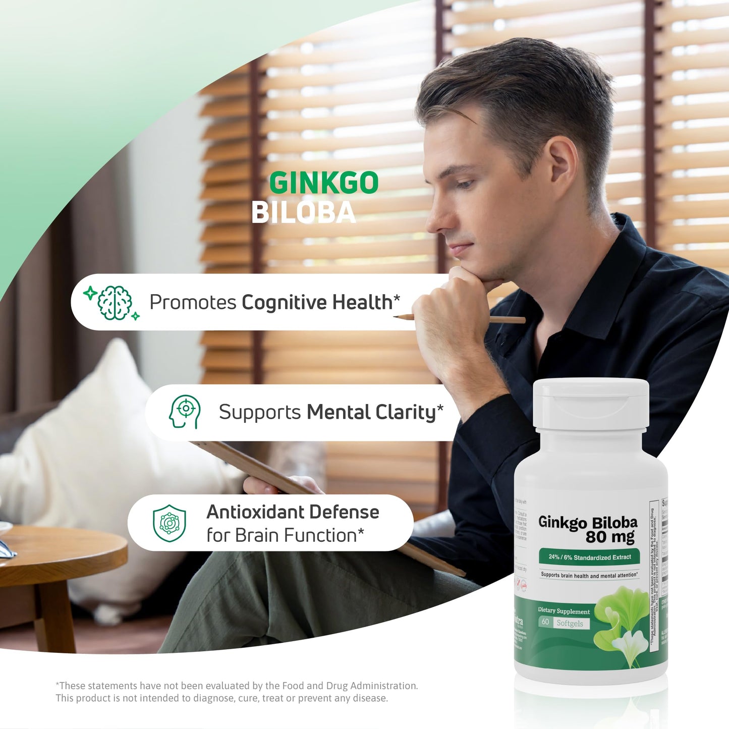 Nutra Nutrition Ginkgo Biloba 80 mg – Cognitive Support & Memory