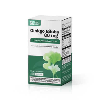 Nutra Nutrition Ginkgo Biloba 80 mg – Cognitive Support & Memory
