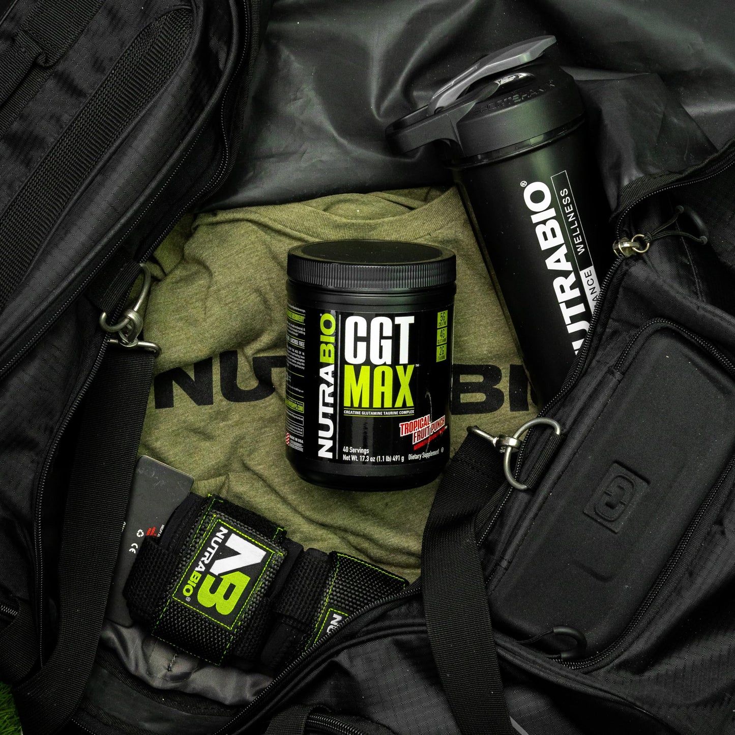 NutraBio CGT-MAX Powder – Creatine, Glutamine & Taurine for Muscle Recovery & Strength
