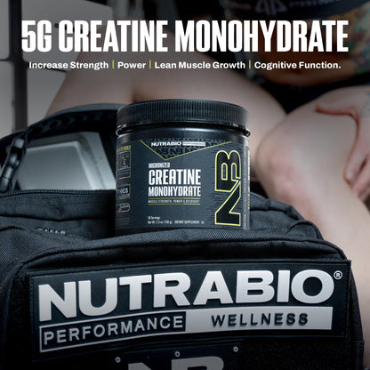 NutraBio Pure Micronized Creatine Monohydrate Powder – Unflavored, 150 g