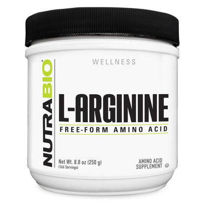 NutraBio L-Arginine Supplement, 750mg – Nitric Oxide Precursor, Supports Blood Flow, Vascular Health & Muscle Growth (250g)