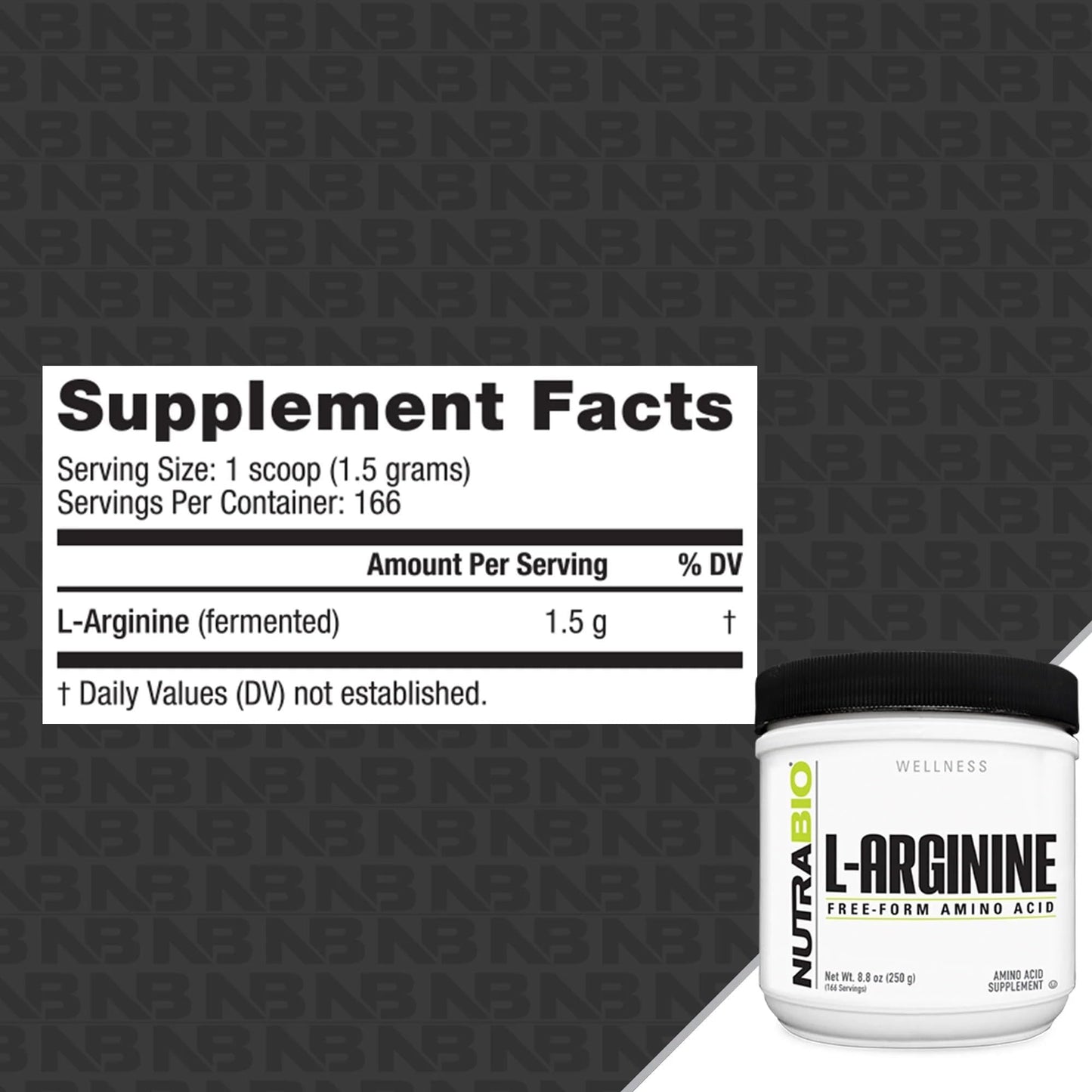 NutraBio L-Arginine Supplement, 750mg – Nitric Oxide Precursor, Supports Blood Flow, Vascular Health & Muscle Growth (250g)