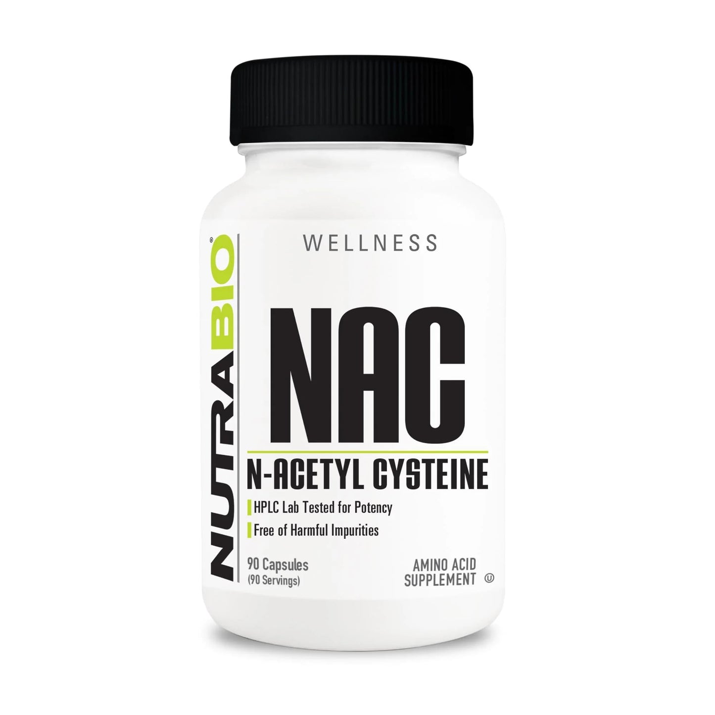 NutraBio NAC (N-Acetyl Cysteine) 600mg – 90 Capsules | Immune Support