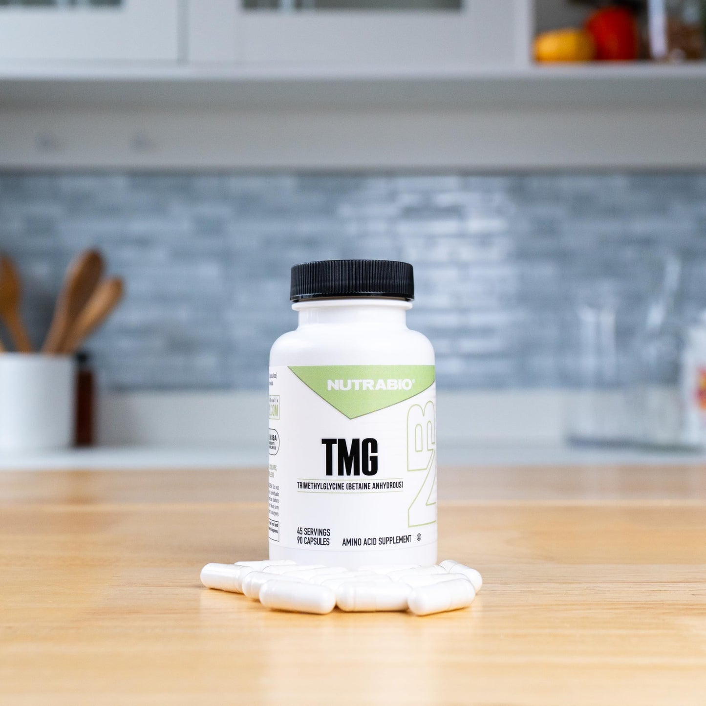 NutraBio TMG Supplements - 500mg Trimethylglycine (Betaine Anhydrous) Pack of 2