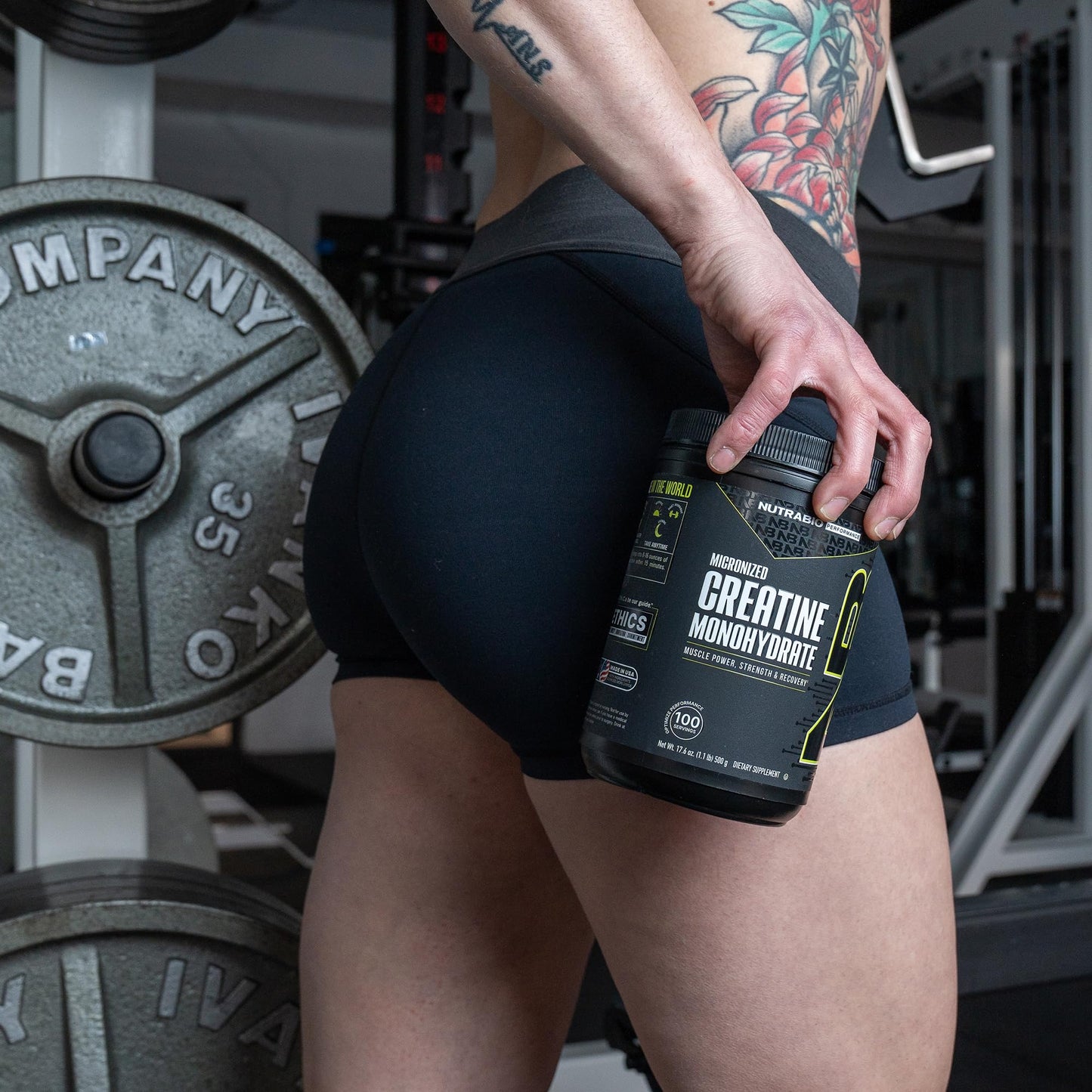 NutraBio Pure Micronized Creatine Monohydrate Powder – Unflavored, 500 g