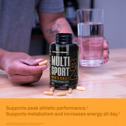 NutraBio Multisport for Men – Men's Multivitamin with 33 Vitamins & Minerals