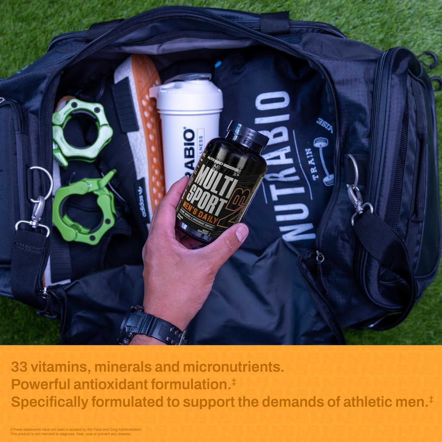 NutraBio Multisport for Men – Men's Multivitamin with 33 Vitamins & Minerals