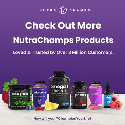 NutraChamps Sleep Gummies for Adults & Kids – Melatonin, Vegan, 120 Gummies (3mg/1.5mg/6mg) Pack of 2