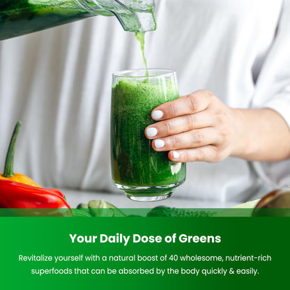 NutraChamps Super Greens Powder – Premium 9.0 oz Unflavored | 20+ Organic Greens, Spirulina & Chlorella