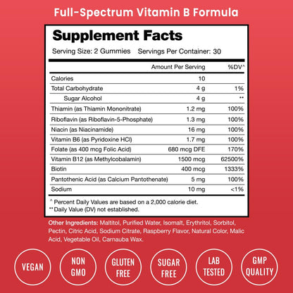 NutraChamps Vitamin B Complex Gummies – B Vitamins for Energy, Focus & Mood