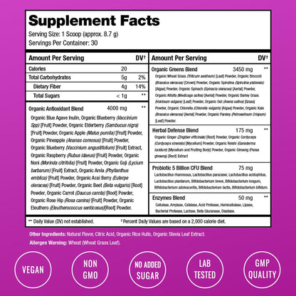 NutraChamps Super Greens Powder – Premium Organic Green Superfood