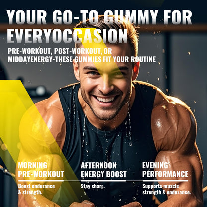 NUTRAGOGO Creatine Monohydrate Gummies – 5g per Serving, Sugar Free, Vegan | Pineapple Electrolyte Chews, 135 Count