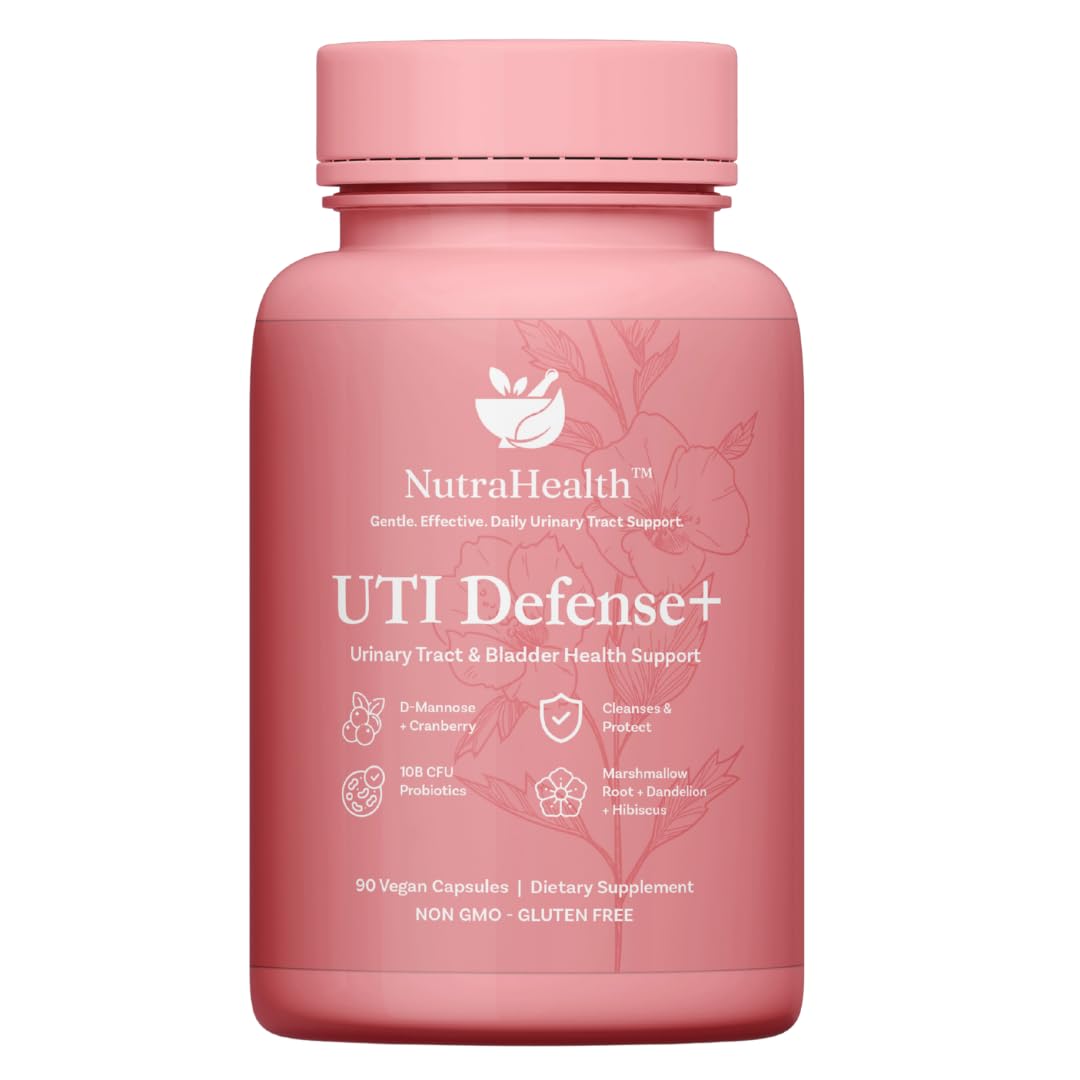 NutraHealth UTI Defense+ | D-Mannose, Cranberry & Hibiscus for Women