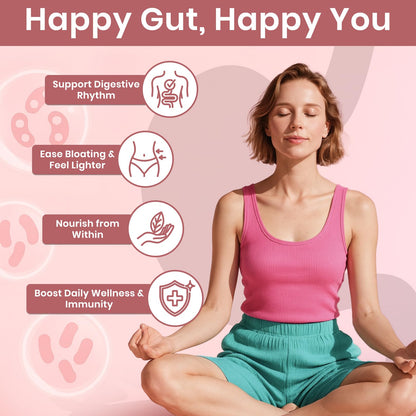 NUTRAJOY Happy Cleaner Gut Health Probiotic Powder - Watermelon Flavor, for Women, 30 Servings