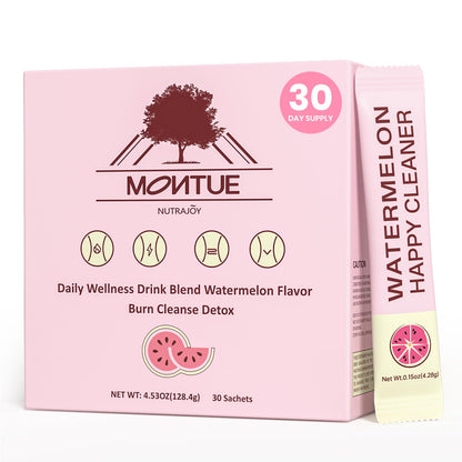 NUTRAJOY Happy Cleaner Gut Health Probiotic Powder - Watermelon Flavor, for Women, 30 Servings
