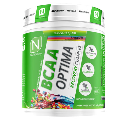 NutraKey BCAA Optima Post Workout Recovery Complex – No Sugar, No Carb | Rainbow
