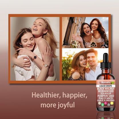 Nutralis Black Walnut Wormwood Gut Cleanse – Liquid Drops for Digestive Health