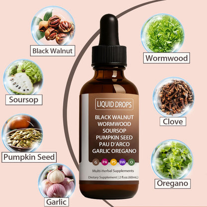 Nutralis Black Walnut Wormwood Gut Cleanse Liquid Drops – Digestive Health & Energy