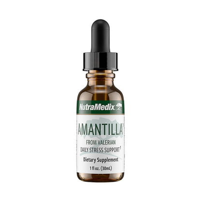 NutraMedix Amantilla Tincture - Valerian Root for Stress Support & Calming Relief | Vegan Liquid Supplement (1oz / 30ml)