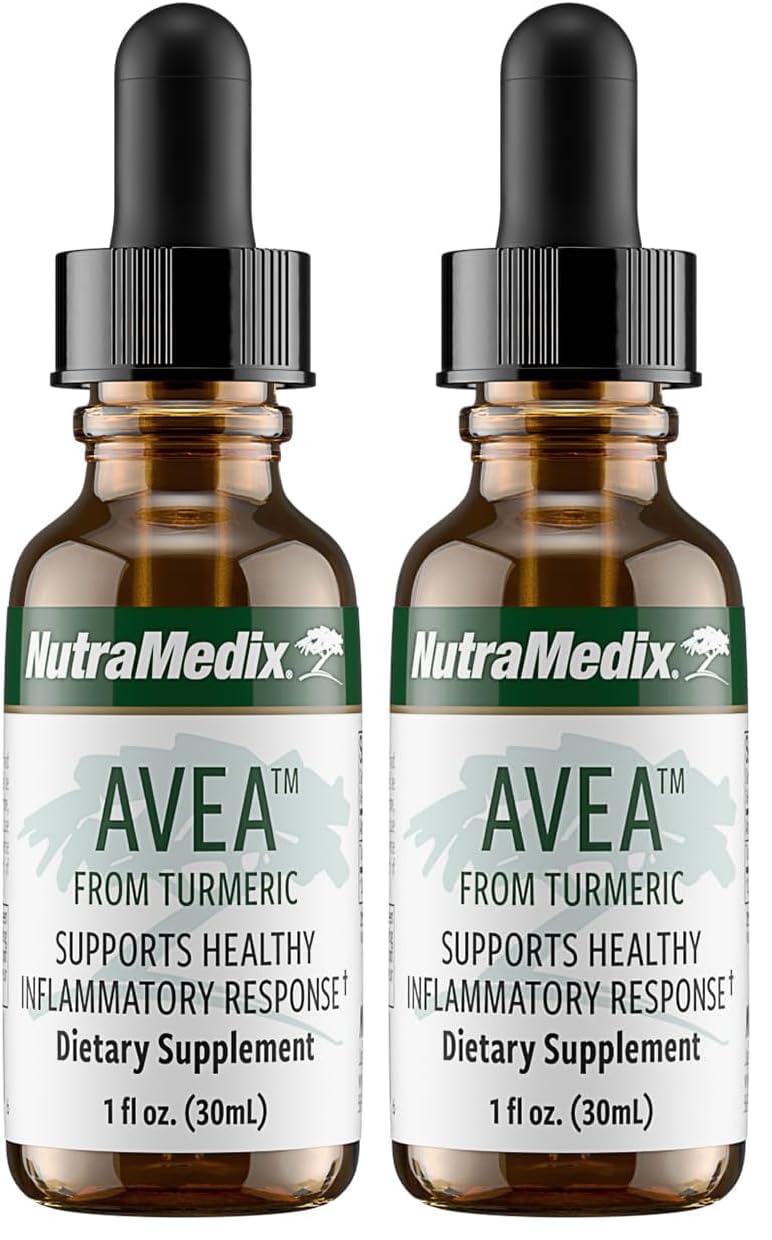 NutraMedix Avea Turmeric Extract - Liquid Turmeric Drops for Stress & Mood Support | 1oz (30ml) Pack of 2