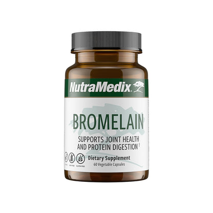 NutraMedix Bromelain Supplements - 1,000mg Proteolytic Enzymes | Digestive & Joint Support - Gluten, Soy & Dairy-Free (60 Capsules)