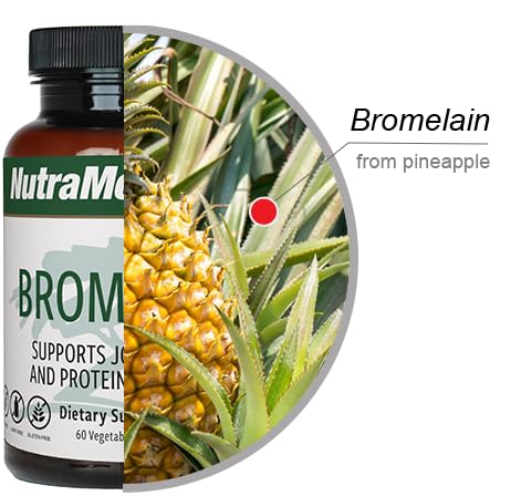 NutraMedix Bromelain Supplements - 1,000mg Proteolytic Enzymes | Digestive & Joint Support - Gluten, Soy & Dairy-Free (60 Capsules)