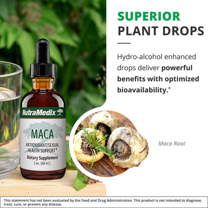 NutraMedix Maca Liquid Tincture – Mood Support Drops (2oz/60ml) | Peruvian Maca Root