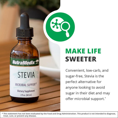 NutraMedix Sweet Leaf Stevia Liquid Drops – Sugar Free Liquid Sweetener, Low Carb (2 oz / 60 ml)
