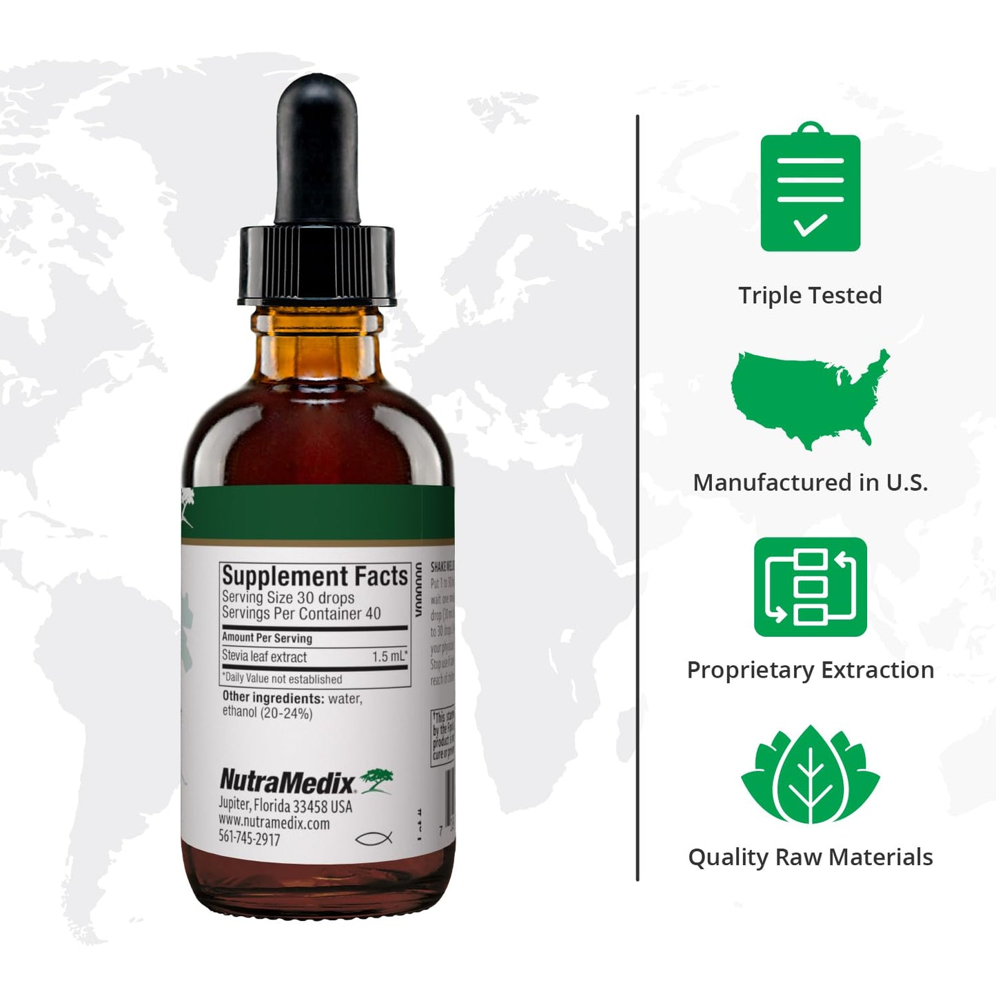 NutraMedix Sweet Leaf Stevia Liquid Drops – Sugar Free Liquid Sweetener, Low Carb (2 oz / 60 ml)