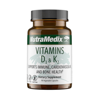 NutraMedix Vitamin D3 & K2 Immune Support for Heart Health and Calcium Metabolism (90 Capsules)