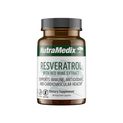 NutraMedix Resveratrol Capsules – Bioavailable Antioxidants from Red Wine Extract & Grape Skins (60 Capsules)