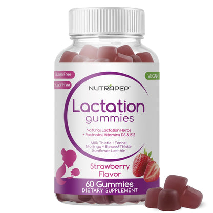 NutraPep Lactation Gummies – Postnatal Support & Milk Production Boost (D3, B12, Milk Thistle)