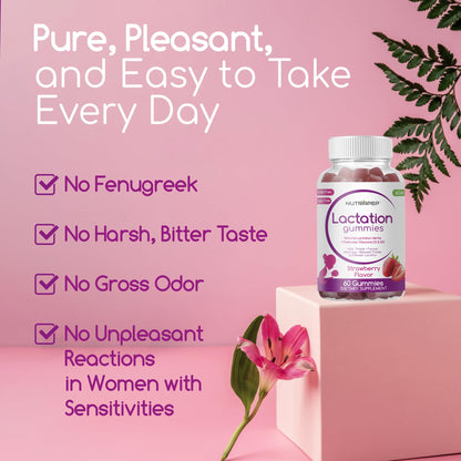 NutraPep Lactation Gummies – Postnatal Support & Milk Production Boost (D3, B12, Milk Thistle)
