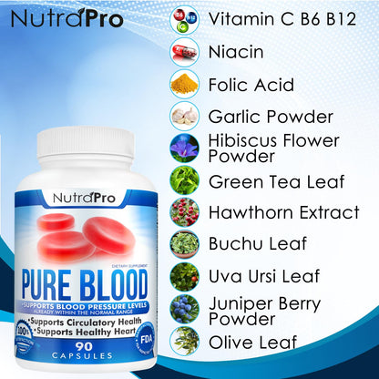 NutraPro Pure Blood Pressure Supplements – Hawthorn, 90 Capsules
