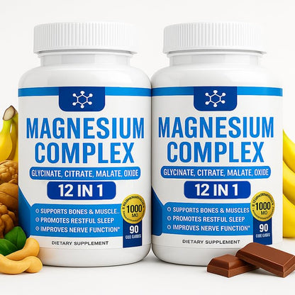 Nutrapure Magnesium Complex 12-in-1 1000mg | 7 Elemental Forms | Vegan Non-GMO