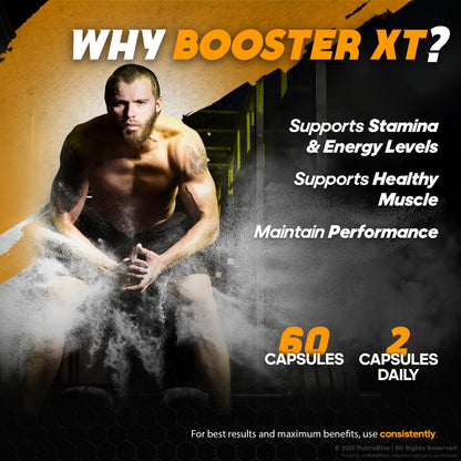 NutraRize Booster XT – Pack of 3 for Men | Energy & Peak Performance | 180 Capsules