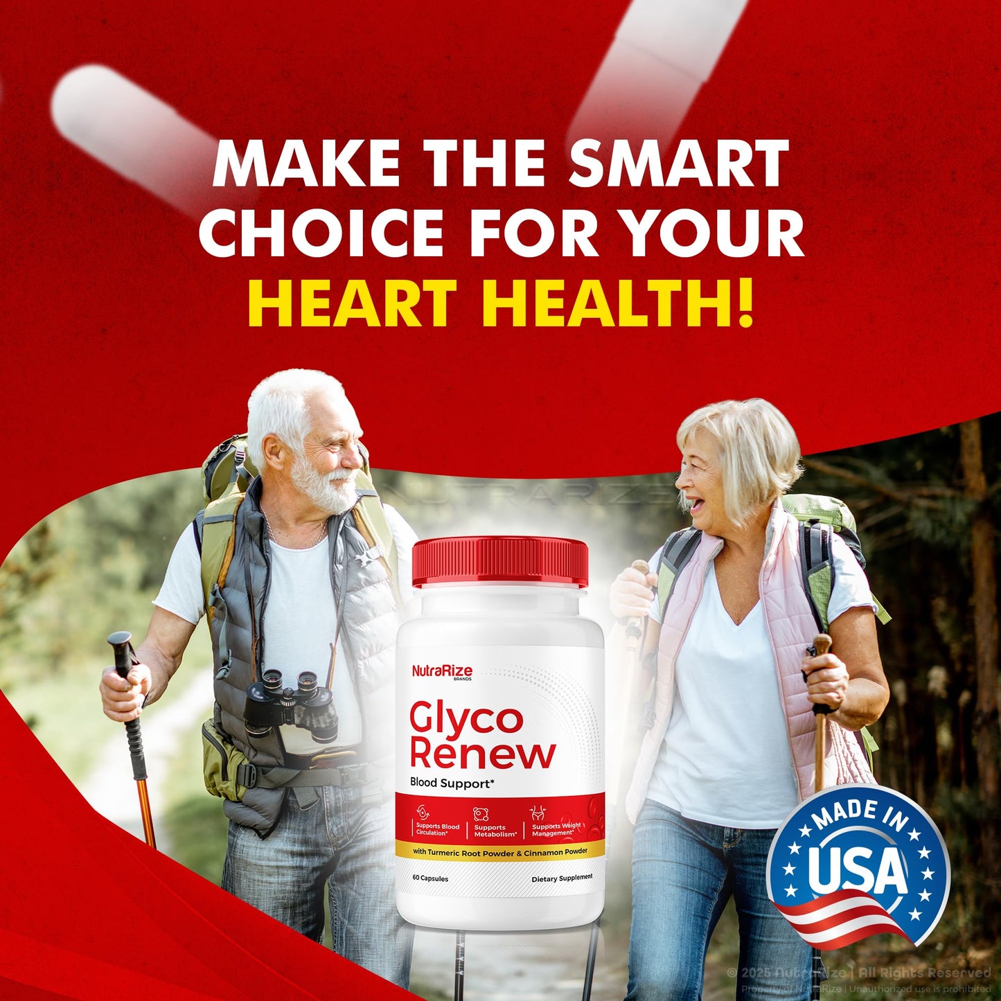 NutraRize Glyco Renew Pills – All Natural Blood Support Formula | Maximum Strength 60 Capsules